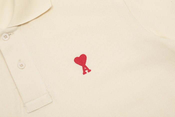 AMI Paris Organic Cotton Ami de Coeur Polo Shirt