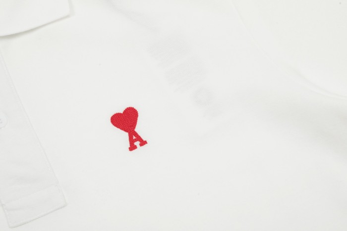 AMI Paris Organic Cotton Ami de Coeur Polo Shirt
