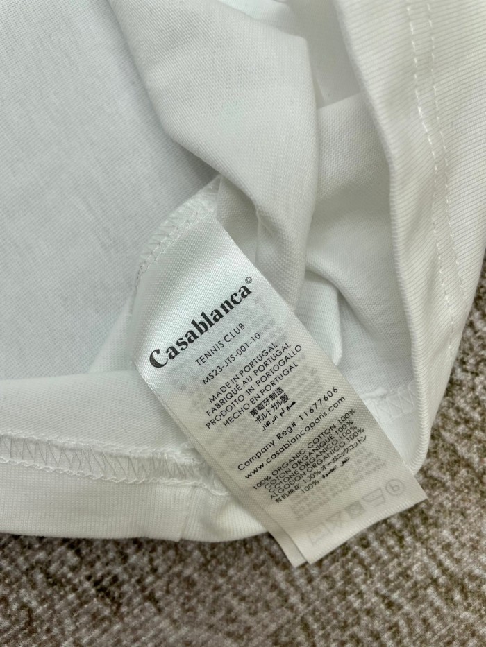 Casablanca White Organic Cotton T-Shirt