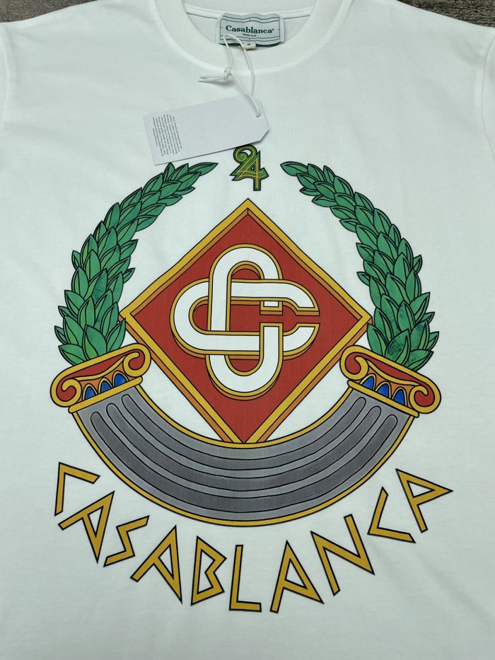 Casablanca Casa Crest Printed Fitted Tee