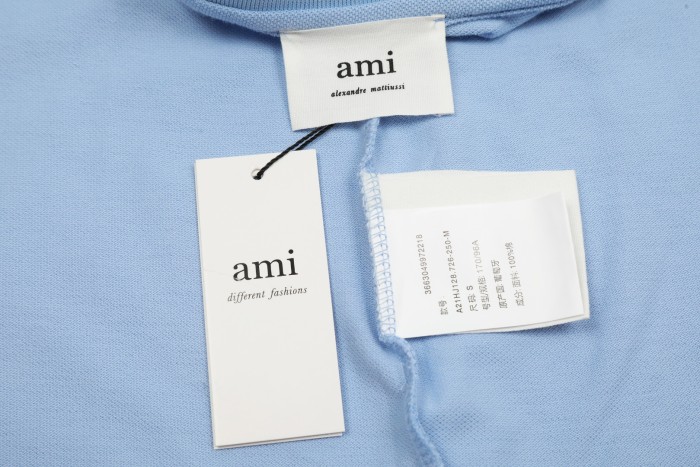 AMI Paris Organic Cotton Ami de Coeur Polo Shirt