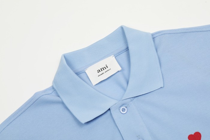 AMI Paris Organic Cotton Ami de Coeur Polo Shirt