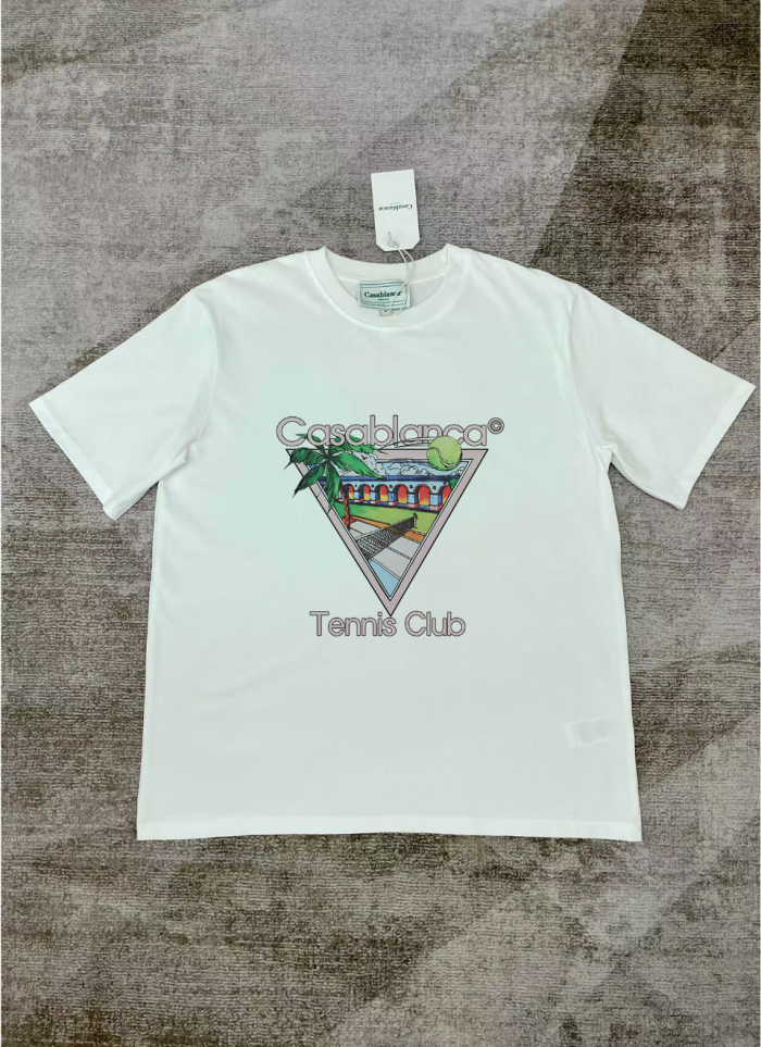 Casablanca Tennis Club Icon Screen Printed T-Shirt
