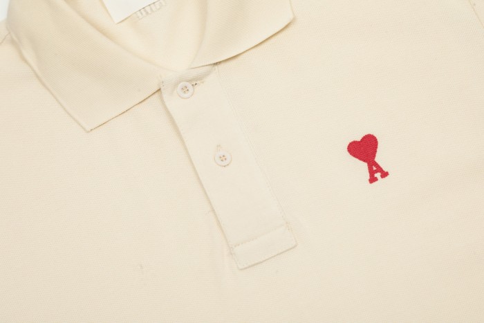 AMI Paris Organic Cotton Ami de Coeur Polo Shirt