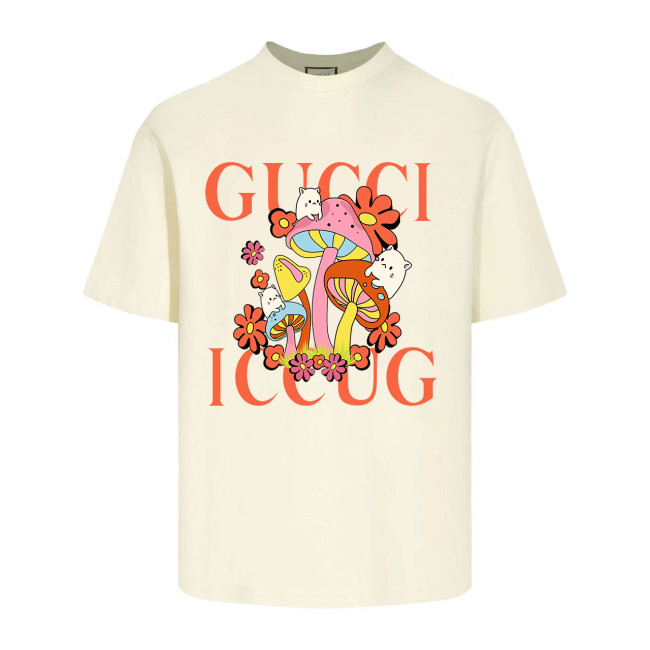 Gucci Flower Print Cotton T-shirt