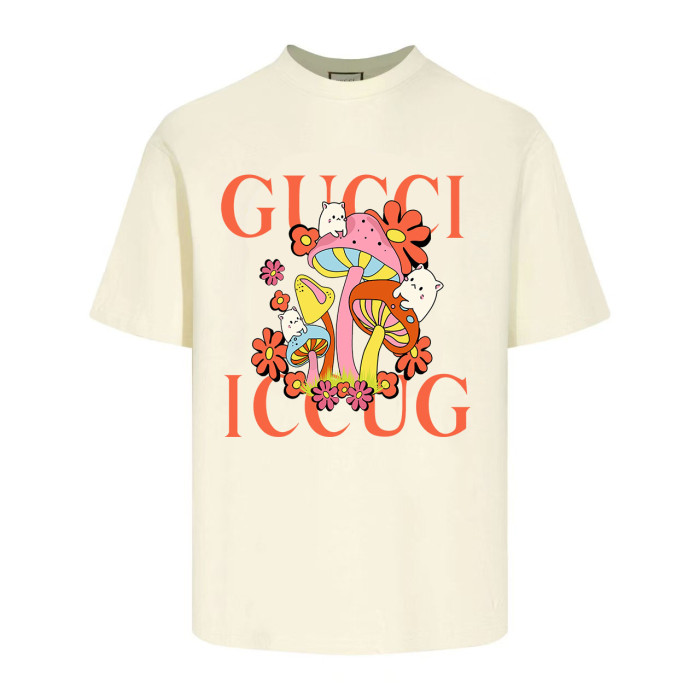 Gucci Flower Print Cotton T-shirt