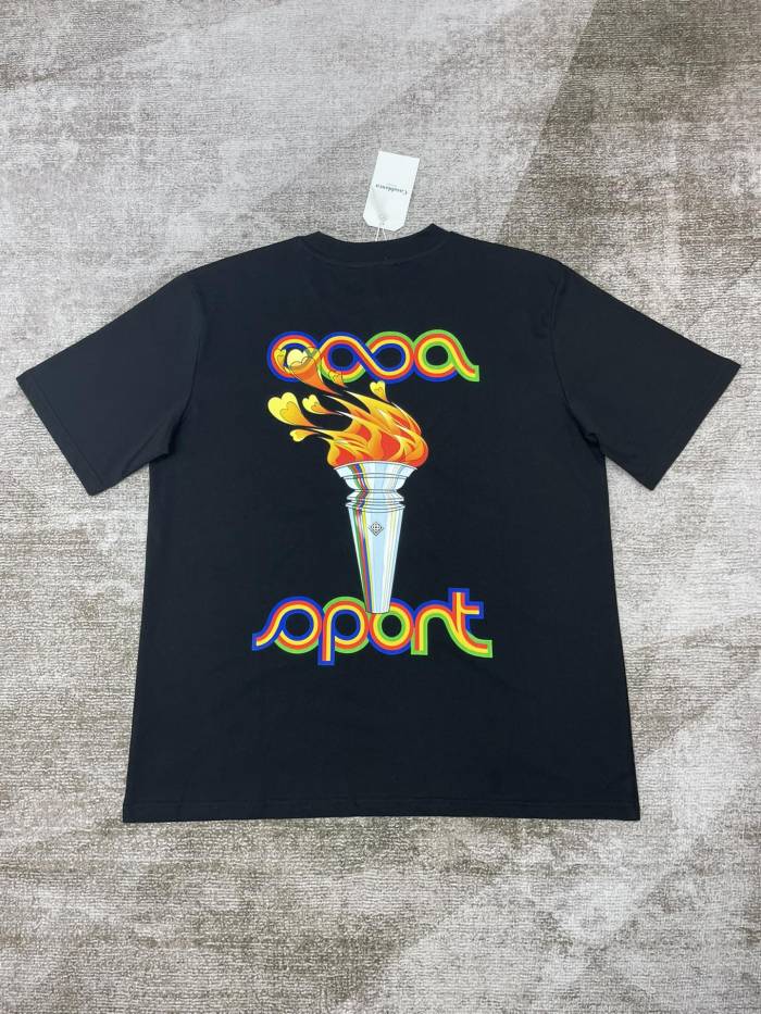 Casablanca White 'La Flamme Du Sport' T-Shirt
