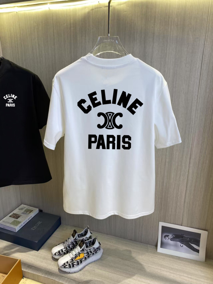 Celine Cotton Short-sleeved T-shirt