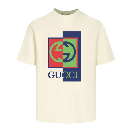 Gucci Color Matching Logo Print Cotton T-shirt