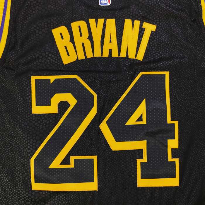 NBA Nike Los Angeles Lakers Kobe Black Mamba Memorial Edition Embroidered No. 8 No. 24 Jersey Basketball Jersey