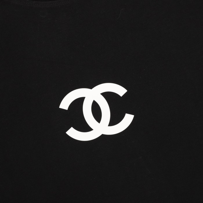 Chanel Chest Logo Short Sleeve T-Shirt