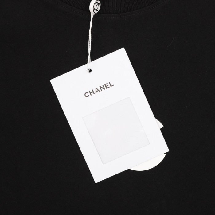 Chanel Chest Logo Short Sleeve T-Shirt