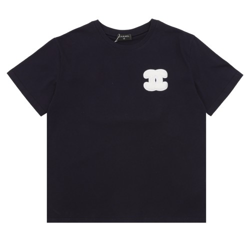 Chanel Cc Flocked Logo Short-Sleeved T-Shirt