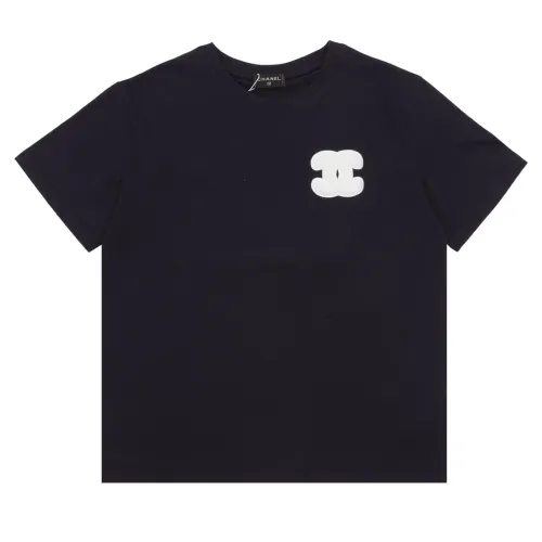 Chanel Cc Flocked Logo Short-Sleeved T-Shirt