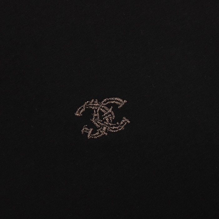 Chanel Embroidered Cotton Short Sleeve T-Shirt