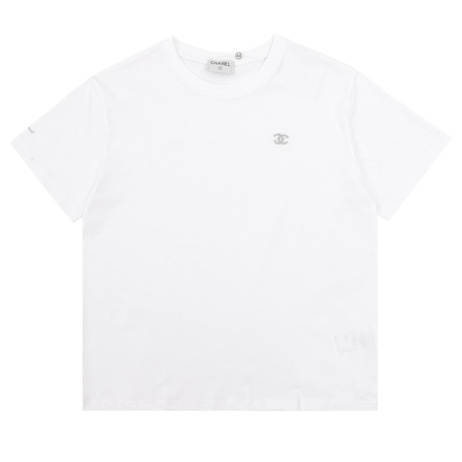 Chanel Embroidered Cotton Short Sleeve T-Shirt