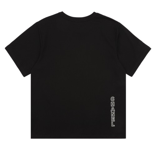 CHANEL LOGO COTTON SHORT SLEEVE T-SHIRT