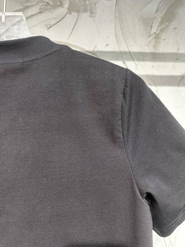 Alexander Wang Distressed Logo Shrunken Tee In Cotton Jersey