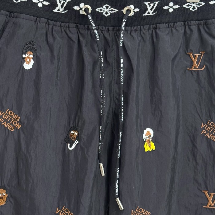 Louis Vuitton Logo Beach Drawstring Shorts With Inner Mesh