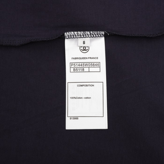 Chanel Cc Flocked Logo Short-Sleeved T-Shirt