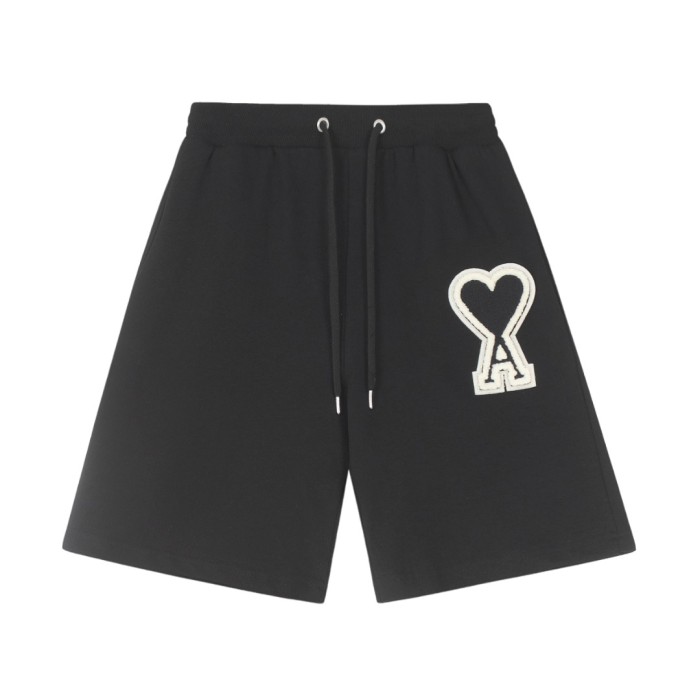 AMI PARIS EMBROIDERED SHORTS