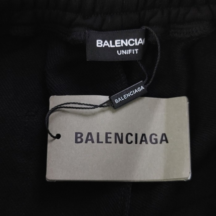 Balenciaga Reflective Logo Print Shorts