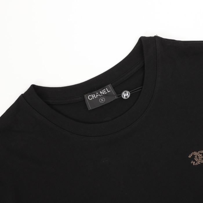 Chanel Embroidered Cotton Short Sleeve T-Shirt
