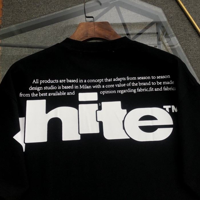 OFF-WHITE Shared Skate Logo Cotton T-shirt