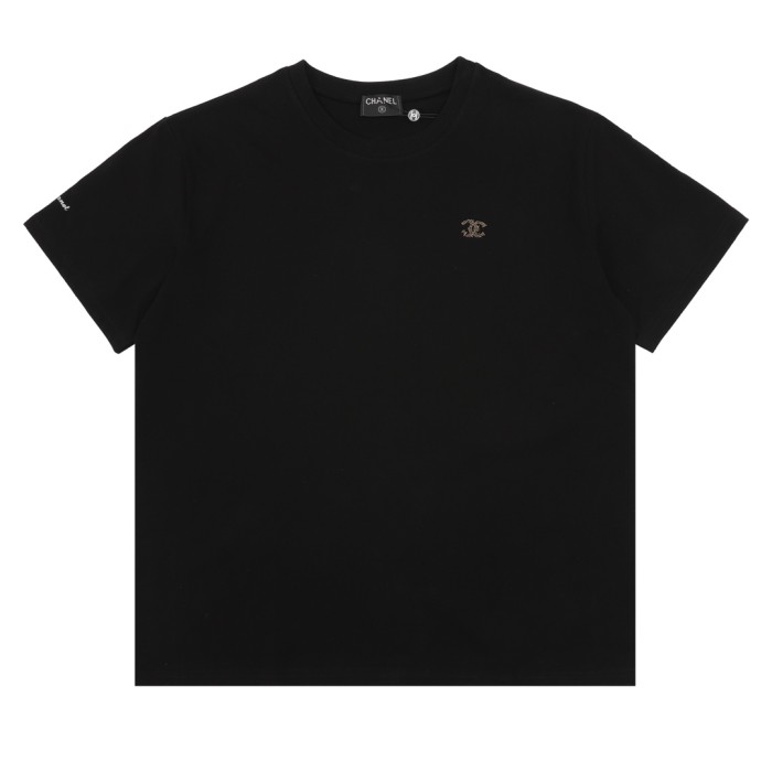 Chanel Embroidered Cotton Short Sleeve T-Shirt