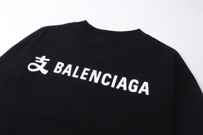 Balenciaga x Alipay Logo T-shirt 'Black White'