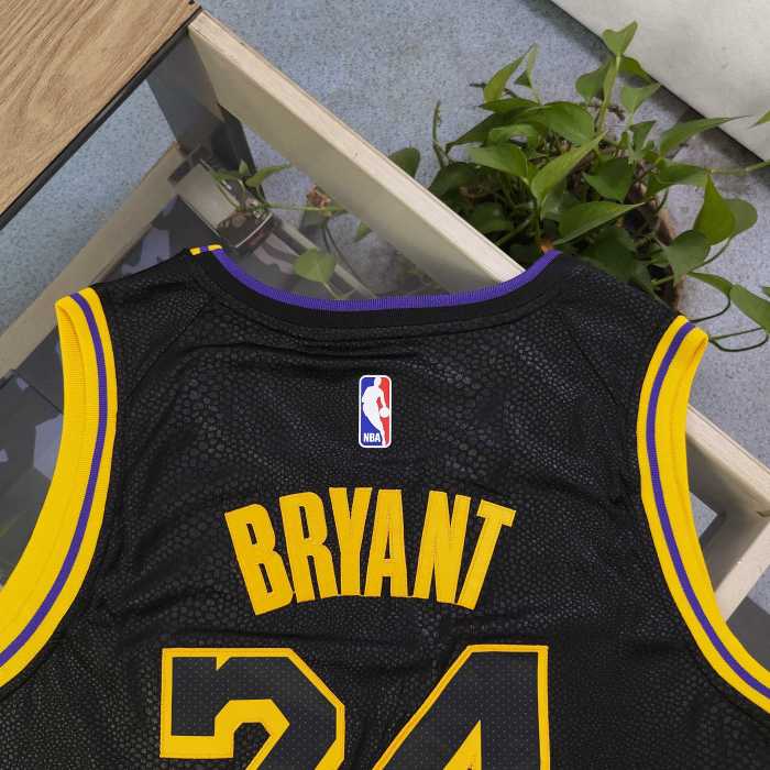 NBA Nike Los Angeles Lakers Kobe Black Mamba Memorial Edition Embroidered No. 8 No. 24 Jersey Basketball Jersey