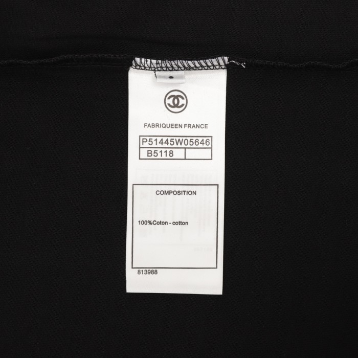 Chanel Chest Logo Short Sleeve T-Shirt