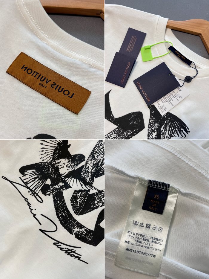 Louis Vuitton Peace Dove Sketch Short Sleeve T-shirt