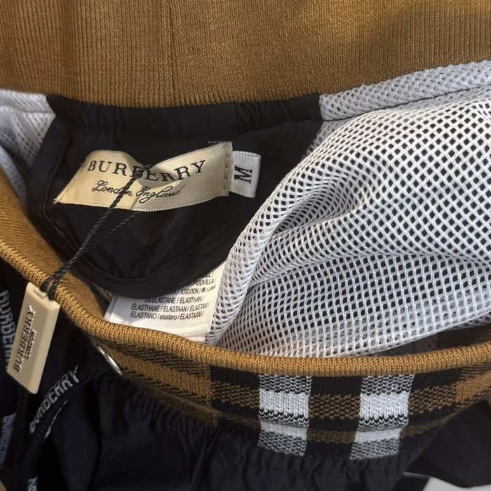 Burberry Logo Beach Drawstring Shorts With Inner Mesh