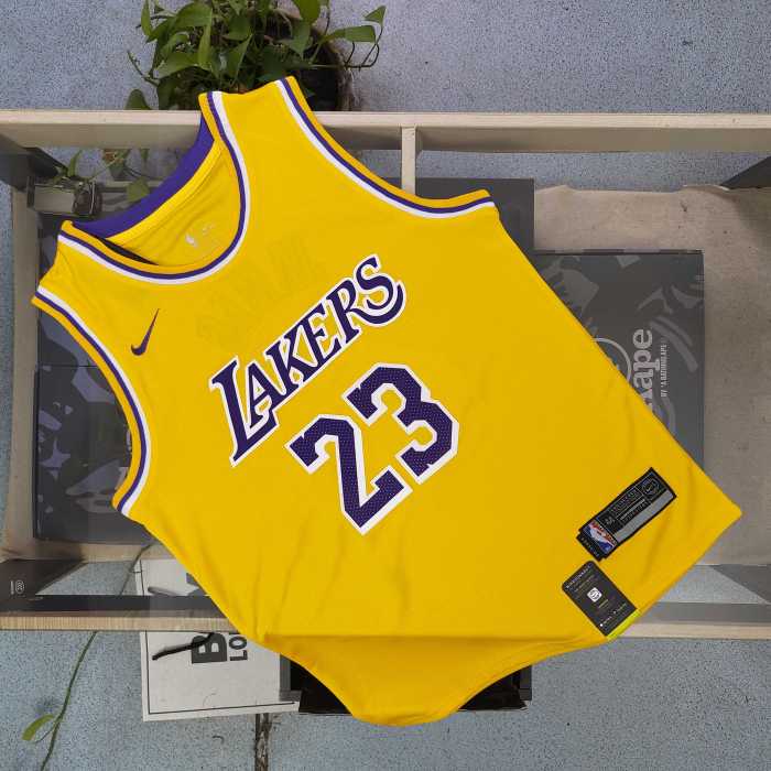 NBA Nike Los Angeles Lakers LeBron James No. 23 embroidered jersey basketball uniform s-2xl