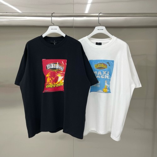 WELLDONE POTATO CHIPS PRINT LOOSE SHORT-SLEEVED T-SHIRT