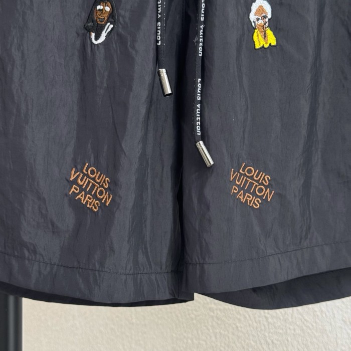 Louis Vuitton Logo Beach Drawstring Shorts With Inner Mesh