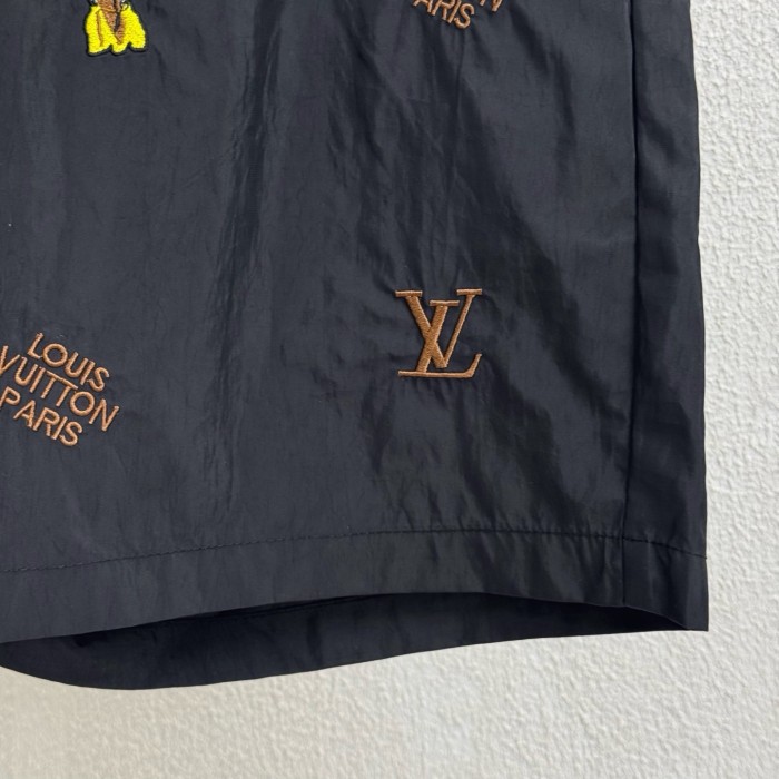 Louis Vuitton Logo Beach Drawstring Shorts With Inner Mesh