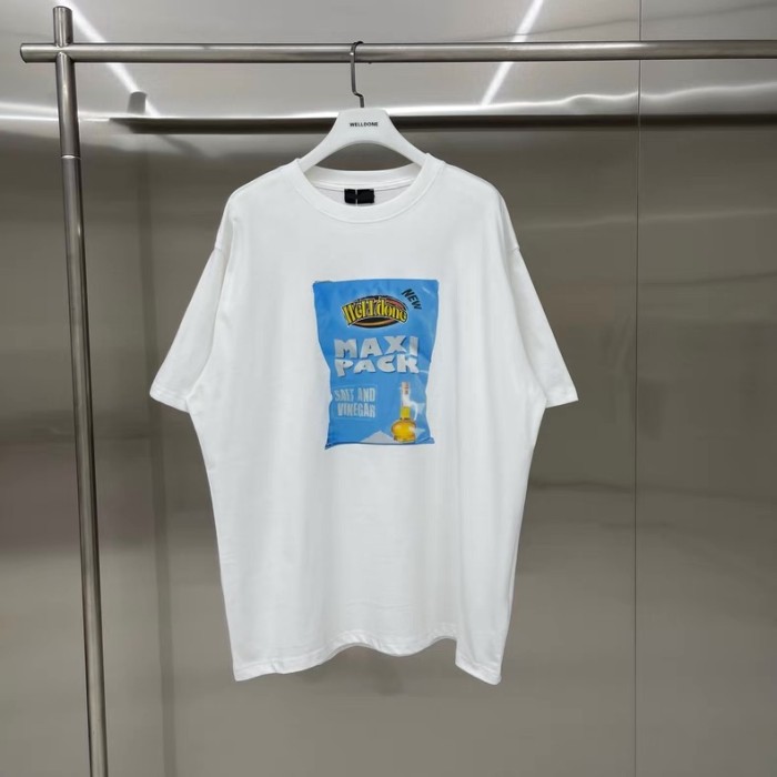 WELLDONE POTATO CHIPS PRINT LOOSE SHORT-SLEEVED T-SHIRT
