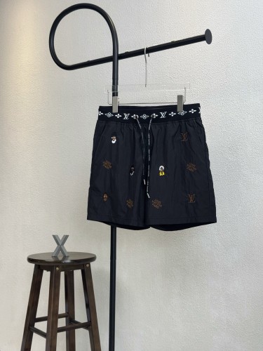 Louis Vuitton Logo Beach Drawstring Shorts With Inner Mesh