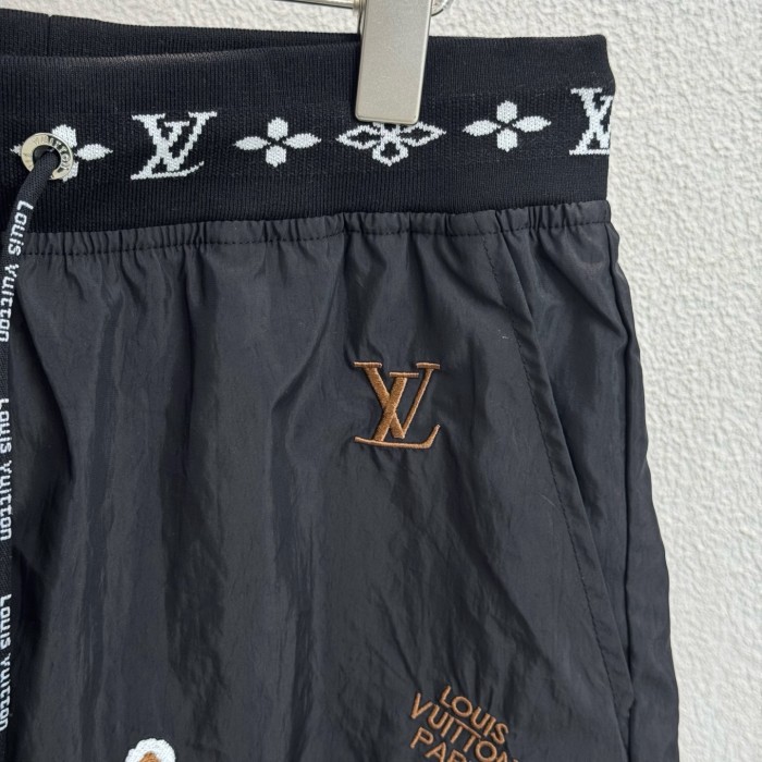 Louis Vuitton Logo Beach Drawstring Shorts With Inner Mesh