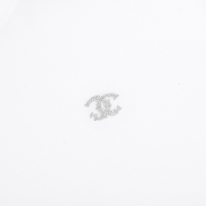 Chanel Embroidered Cotton Short Sleeve T-Shirt