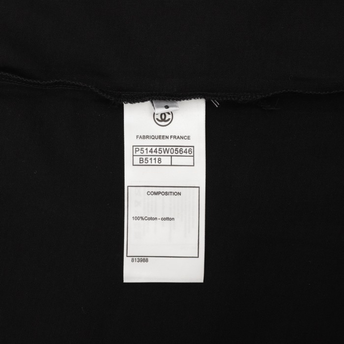 Chanel Embroidered Cotton Short Sleeve T-Shirt