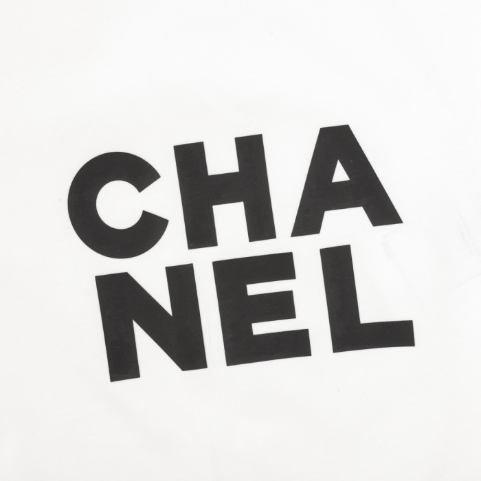 Chanel Chest Logo Short Sleeve T-Shirt