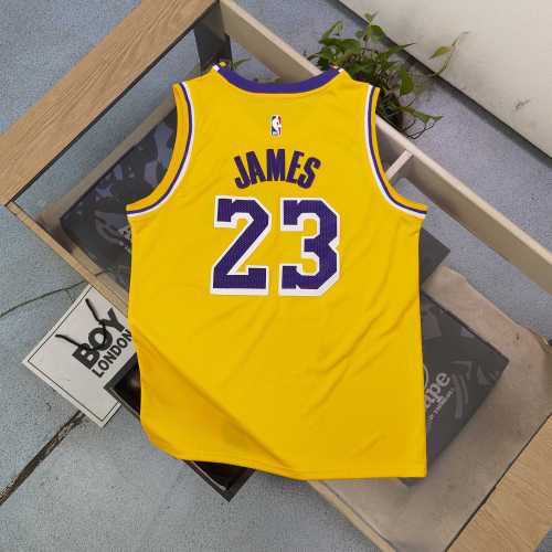 NBA Nike Los Angeles Lakers LeBron James No. 23 embroidered jersey basketball uniform s-2xl