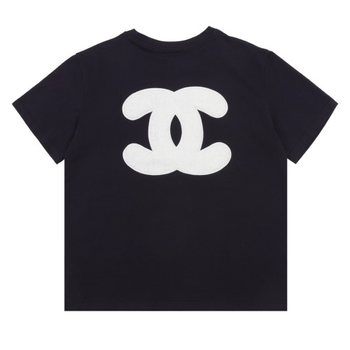 Chanel Cc Flocked Logo Short-Sleeved T-Shirt