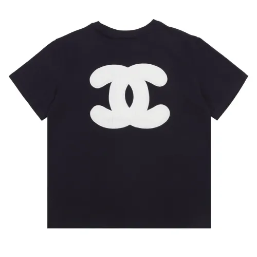 Chanel Cc Flocked Logo Short-Sleeved T-Shirt