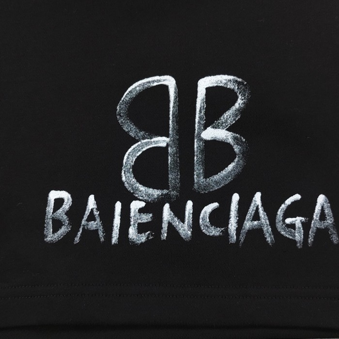 Balenciaga Graffiti Bb Logo Shorts