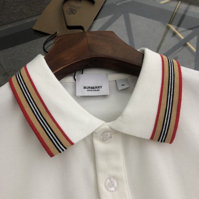 Burberry Icon Stripe Placket Piqué Polo Shirt