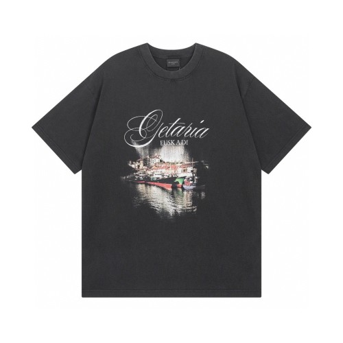 Balenciaga Men's Getaria T-shirt Oversized in Black Faded